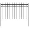 Vidaxx Ringzaun schwarz 200 x 130 cm pulverbeschichteter Stahl