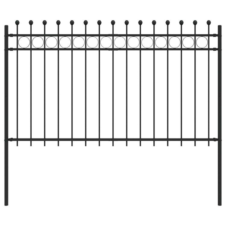 Vidaxx Ringzaun schwarz 200 x 130 cm pulverbeschichteter Stahl