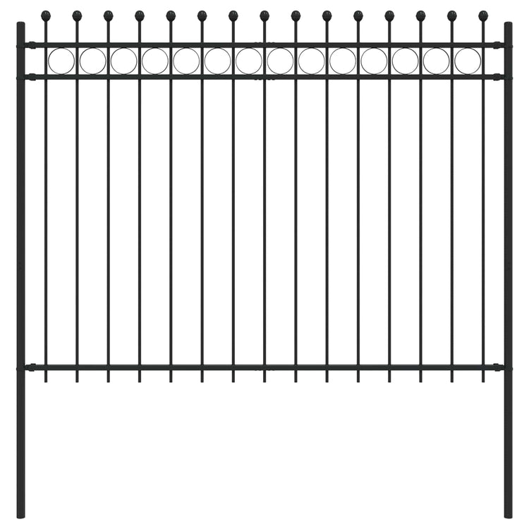 Vidaxx Ringzaun schwarz 200 x 200 cm pulverbeschichteter Stahl