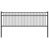 Vidaxx Erdzaun schwarz 200 x 110 cm pulverbeschichteter Stahl - afbeelding 2