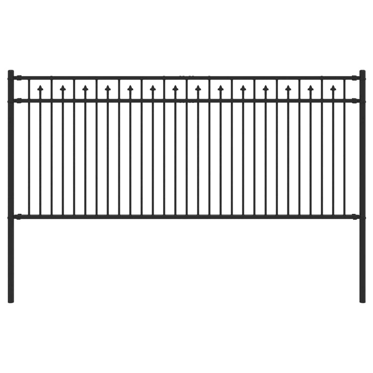 Vidaxx Erdzaun schwarz 200 x 130 cm pulverbeschichteter Stahl