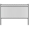 Vidaxx Erdspießzaun schwarz 200 x 150 cm aus pulverbeschichtetem Stahl