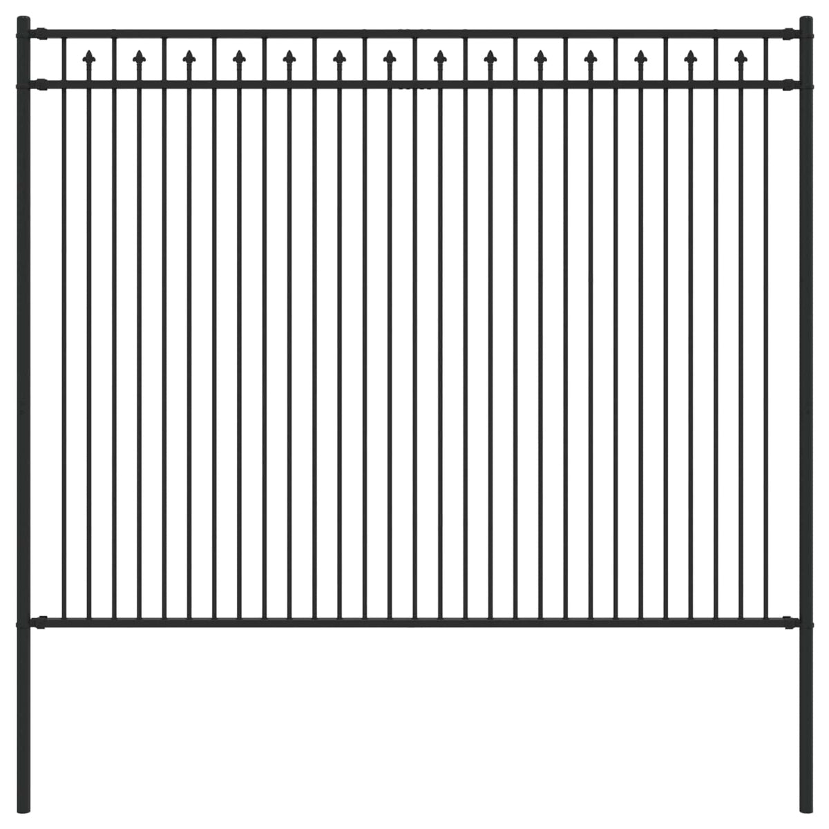 Vidaxx Erdzaun schwarz 200 x 200 cm pulverbeschichteter Stahl