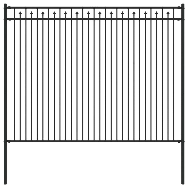 Vidaxx Erdzaun schwarz 200 x 200 cm pulverbeschichteter Stahl