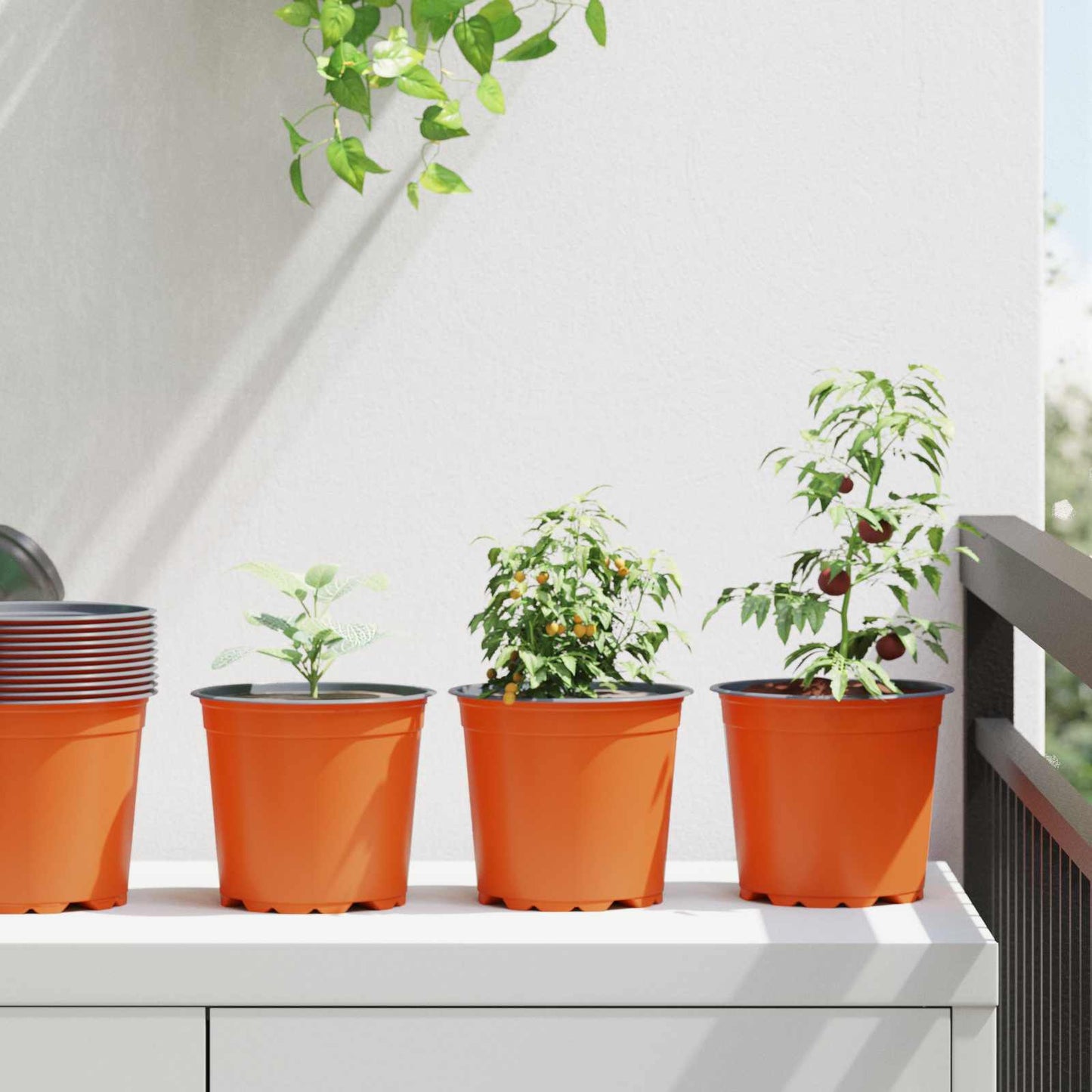 Vidaxx Blumentopf 100 Stück Terrakotta ø 15 x 13 cm Kunststoff