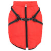Vidaxxl Hundemantel mit Geschirr rot 6XL Fleece und Polyester