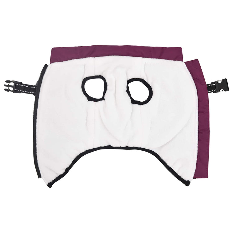 Vidaxxl Hundemantel mit Geschirr lila mit Fleece und Polyester