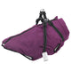 Vidaxxl Hundemantel mit Geschirr Lila 4XL Fleece und Polyester