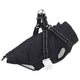 VidaXL Hundemantel mit Geschirr schwarz aus Fleece und Polyester
