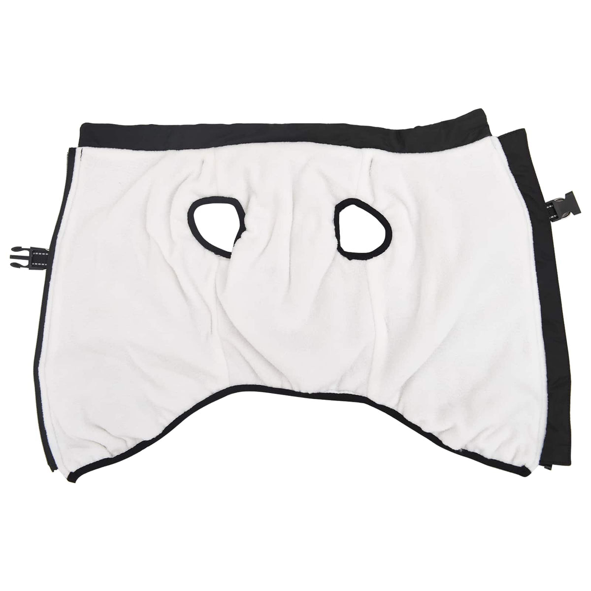 VidaXL Hundemantel mit Geschirr schwarz 3XL Fleece und Polyester