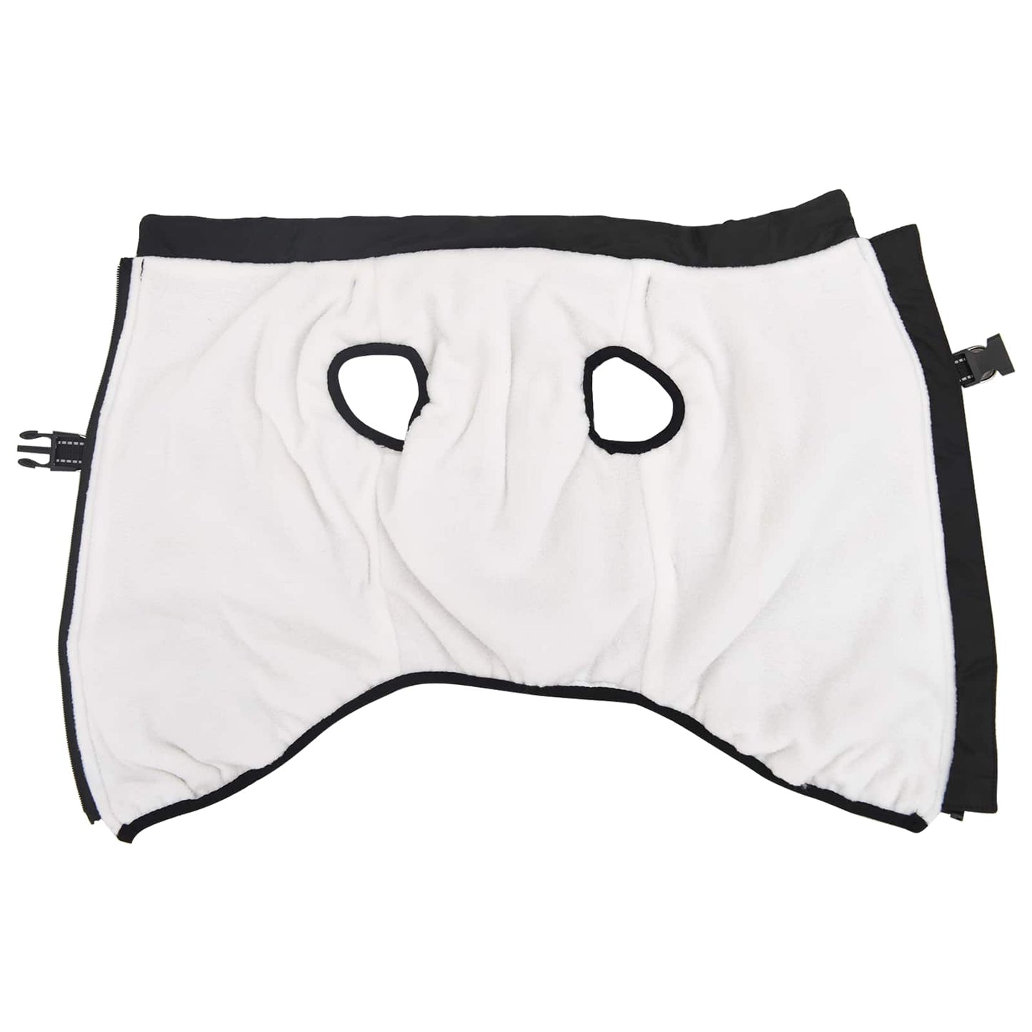 Vidaxxl Hundemantel mit Geschirr schwarz 4XL Fleece und Polyester
