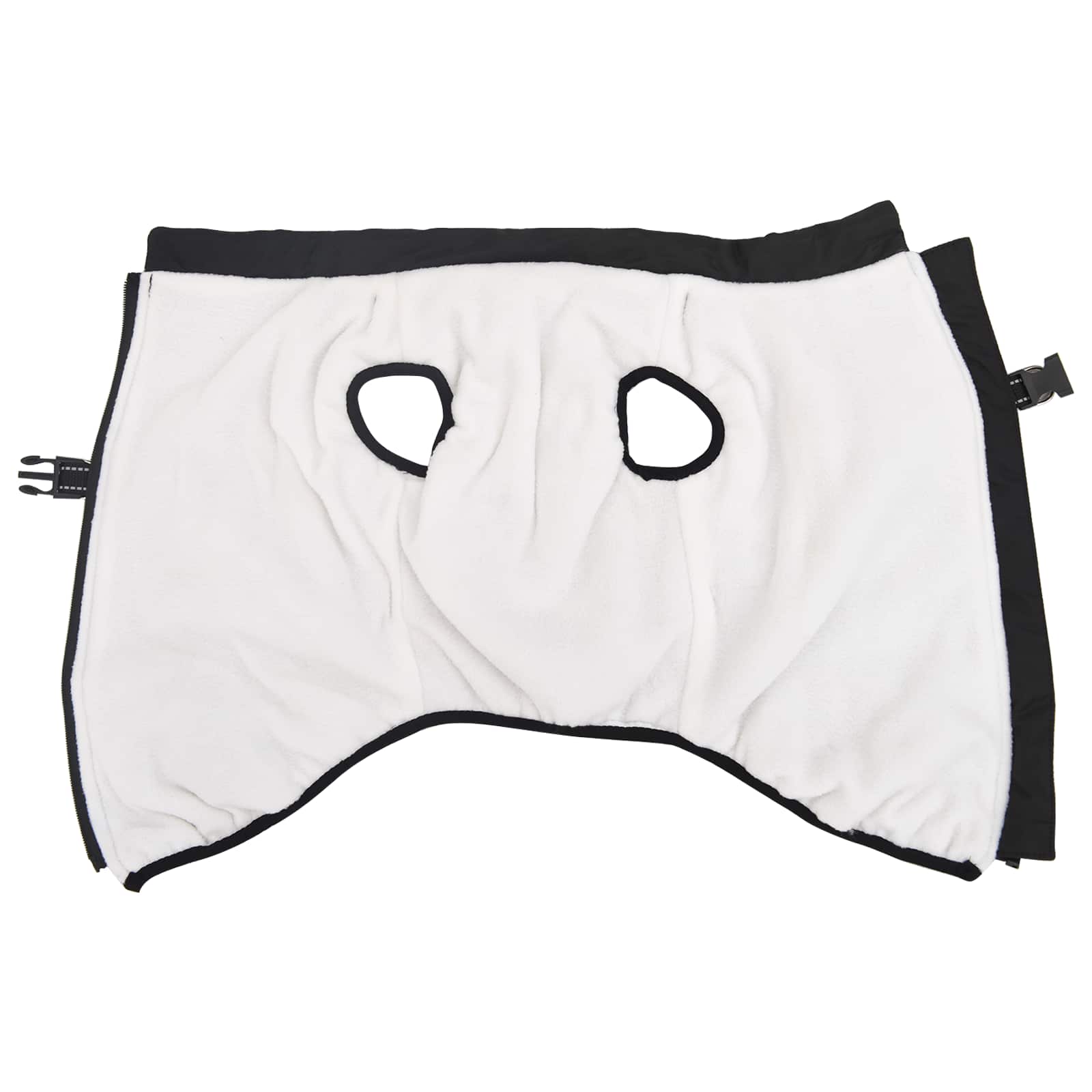 Vidaxxl Hundemantel mit Geschirr schwarz 4XL Fleece und Polyester