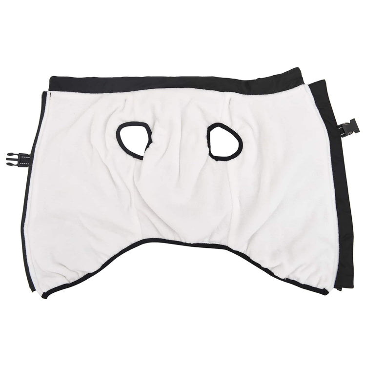 Vidaxxl Hundemantel mit Geschirr schwarz 5XL Fleece und Polyester