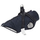VidaXL Hundemantel mit Geschirr, Marineblau, Fleece und Polyester