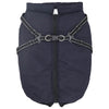 VidaXL Hundemantel mit Geschirr marineblau 3XL Fleece und Polyester