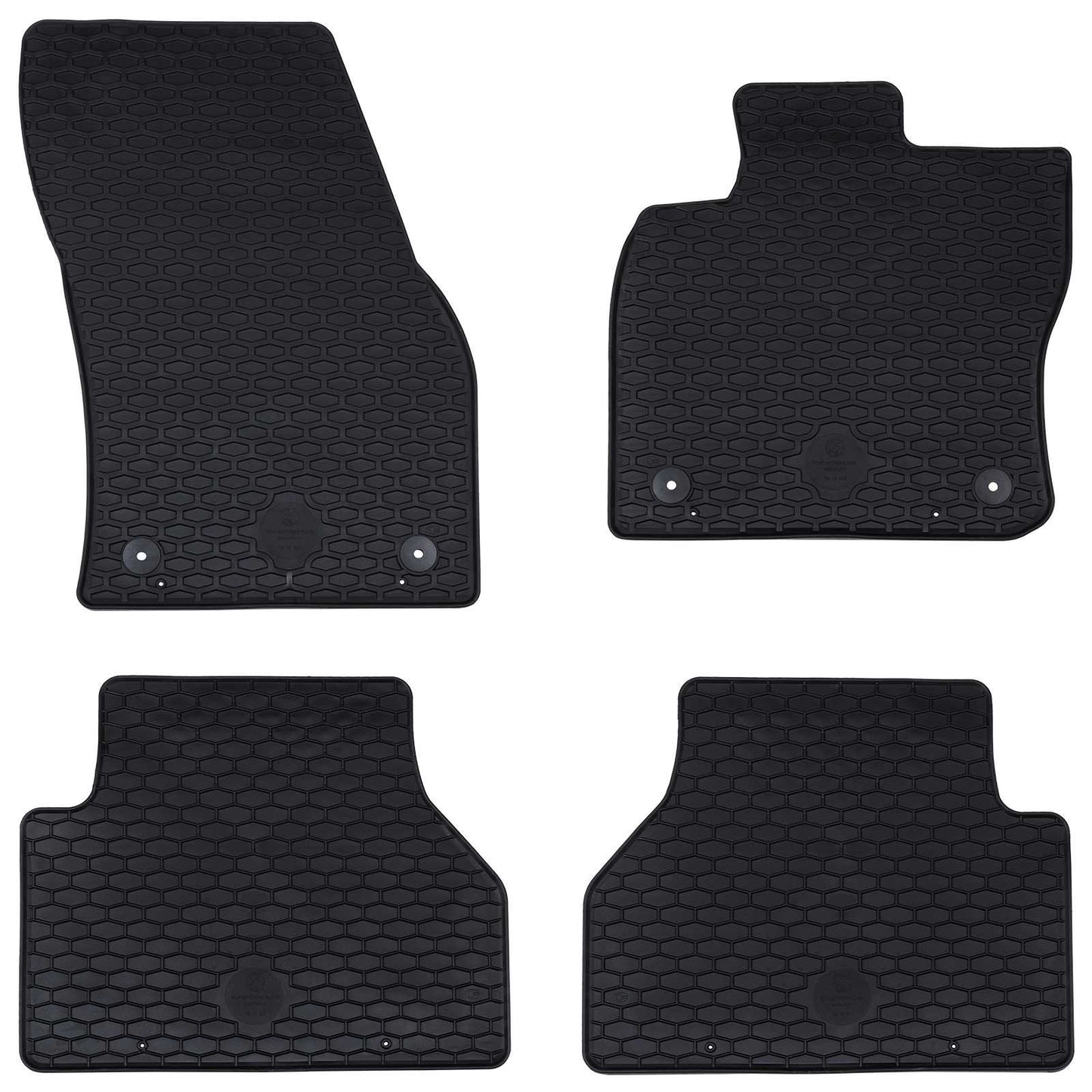 VidaXL Auto-Fußmatte 4 Stück schwarz TPE