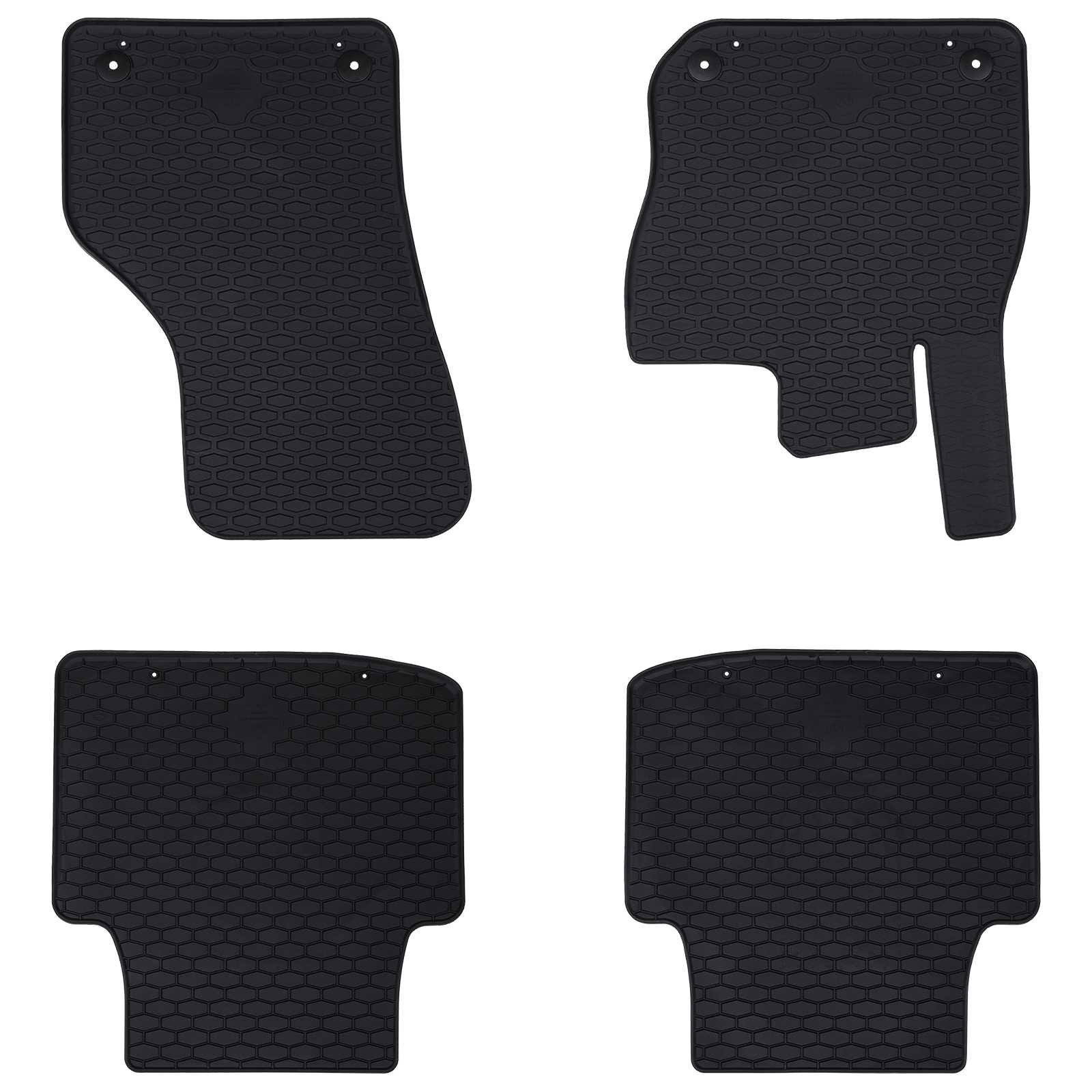 VidaXL Auto-Fußmatte 4 Stück schwarz TPE