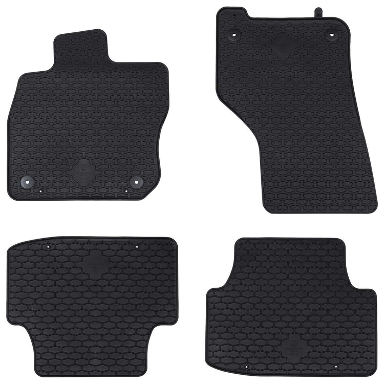 VidaXL Auto-Fußmatte 4-tlg. Schwarz passend für VW Golf VIII Variante TPE