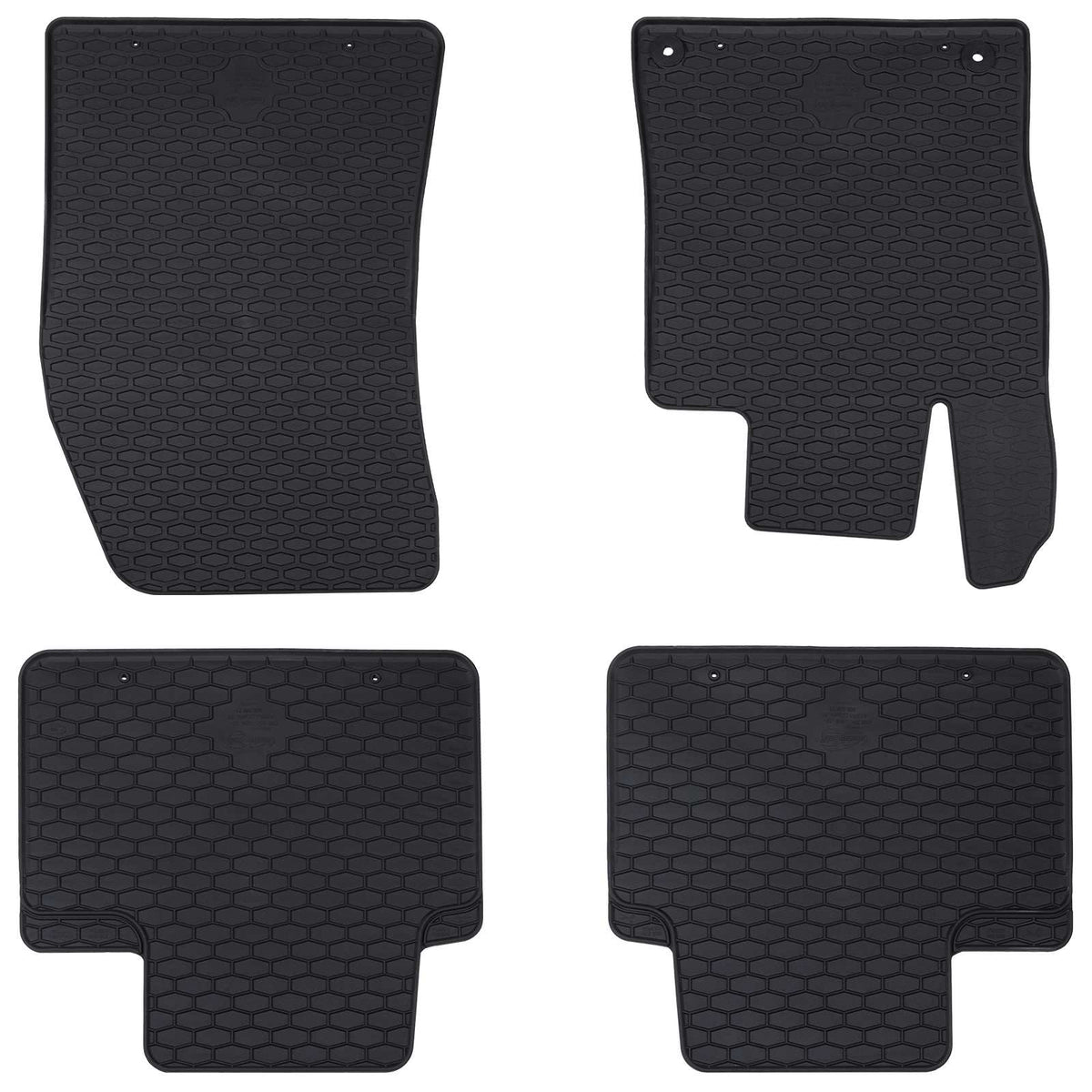 VidaXL Auto-Fußmatte 4 Stück schwarz TPE