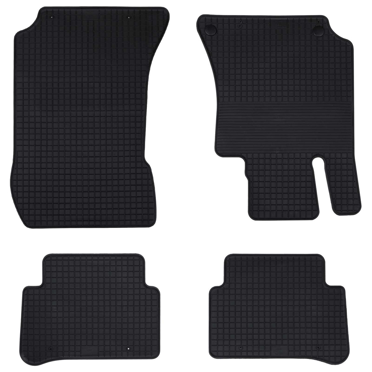 VidaXL Auto-Fußmatte 4-tlg. Schwarz passend für Mercedes E 09-16 Gummi