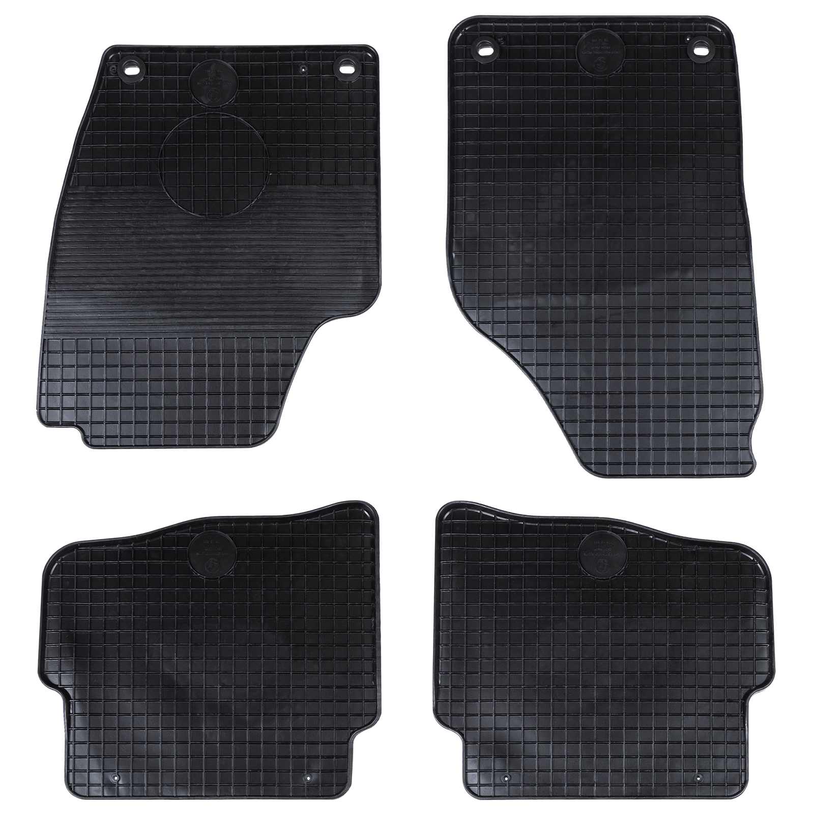 VidaXL Auto-Fußmatte 4-tlg. Schwarz passend für VW Polo 10 01-09 NS