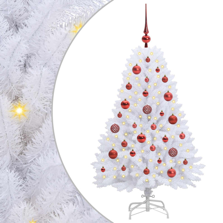 Vidaxx künstlicher klappbarer Weihnachtsbaum weiß 120 cm PVC und Stahl