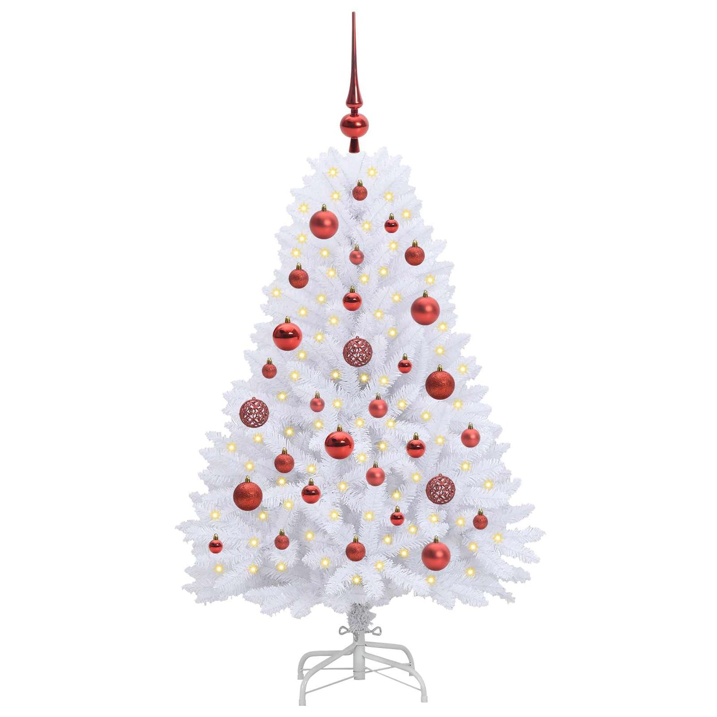 Vidaxx künstlicher klappbarer Weihnachtsbaum weiß 120 cm PVC und Stahl