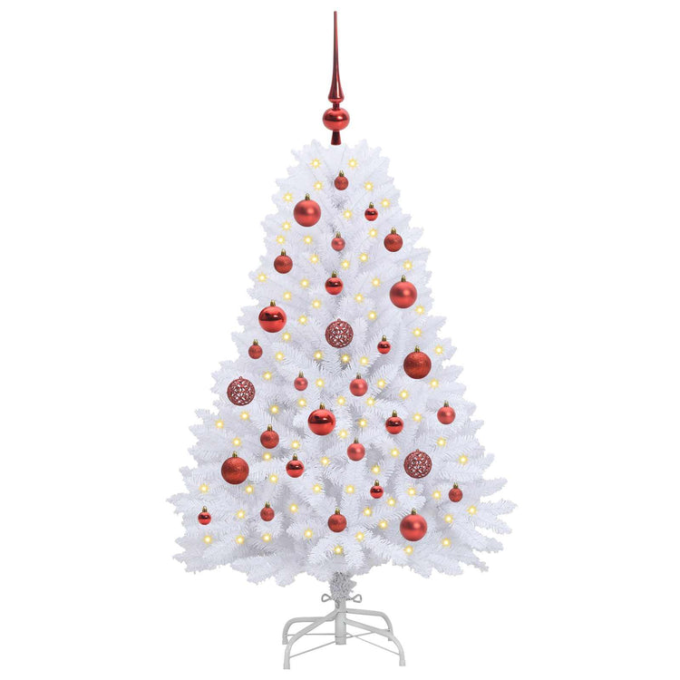 Vidaxx künstlicher klappbarer Weihnachtsbaum weiß 120 cm PVC und Stahl