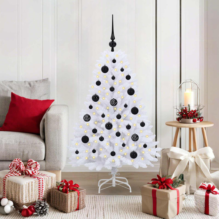 Vidaxx künstlicher klappbarer Weihnachtsbaum weiß 120 cm PVC und Stahl