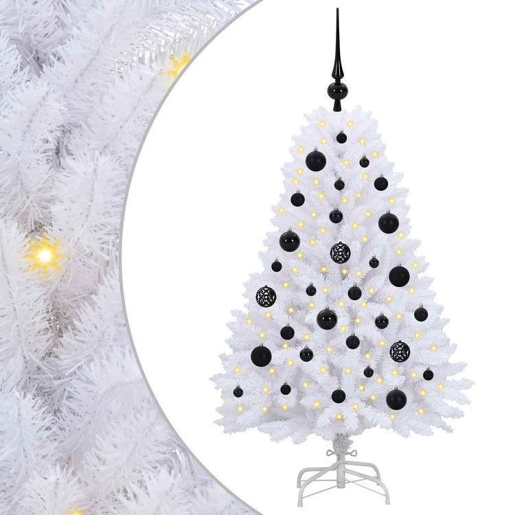 Vidaxx künstlicher klappbarer Weihnachtsbaum weiß 120 cm PVC und Stahl