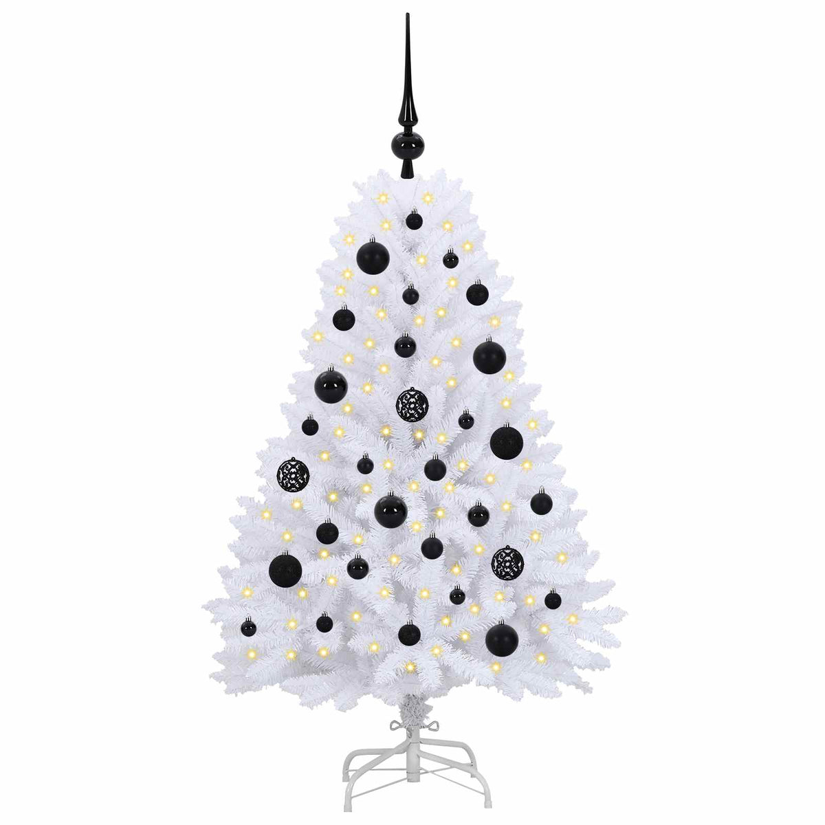Vidaxx künstlicher klappbarer Weihnachtsbaum weiß 120 cm PVC und Stahl