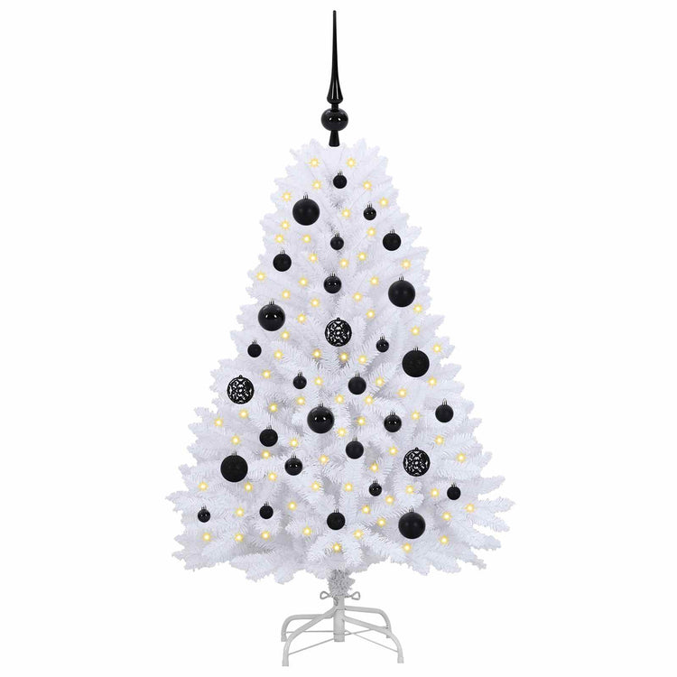 Vidaxx künstlicher klappbarer Weihnachtsbaum weiß 120 cm PVC und Stahl