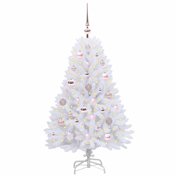 Vidaxx künstlicher klappbarer Weihnachtsbaum weiß 120 cm PVC und Stahl