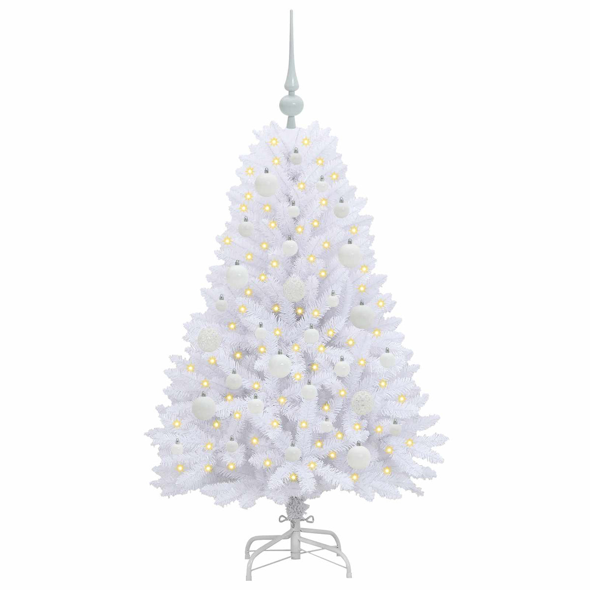 Vidaxx künstlicher klappbarer Weihnachtsbaum weiß 120 cm PVC und Stahl