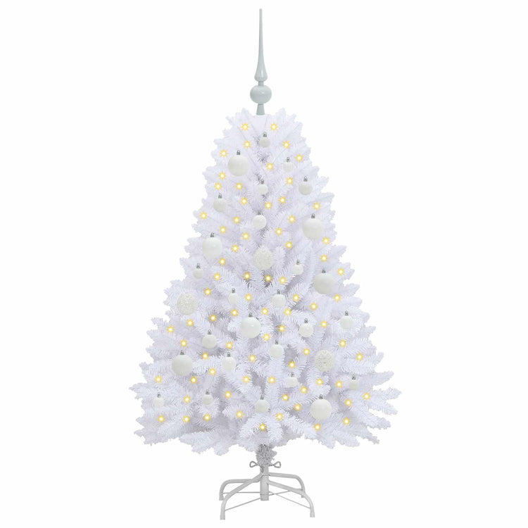 Vidaxx künstlicher klappbarer Weihnachtsbaum weiß 120 cm PVC und Stahl