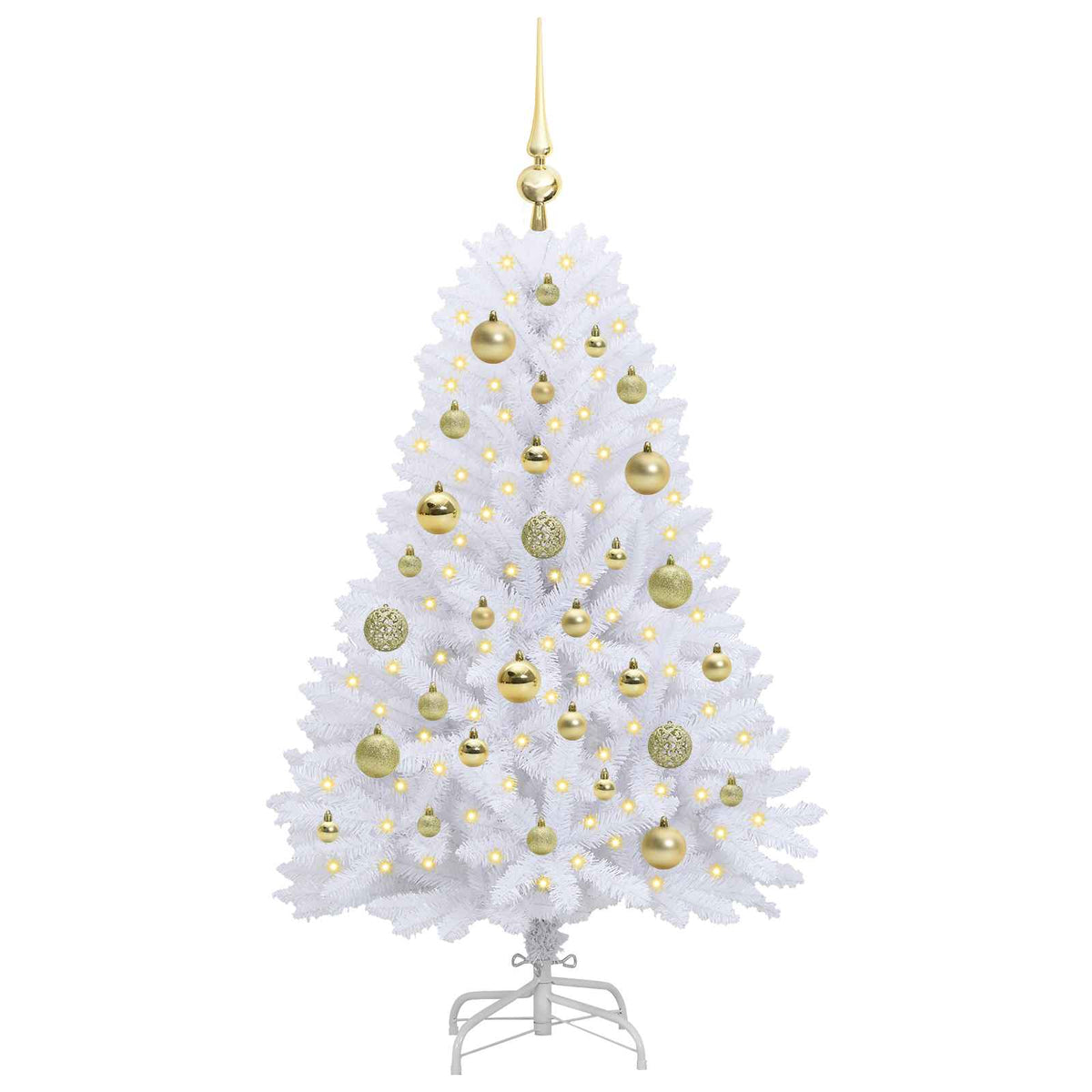 Vidaxx künstlicher klappbarer Weihnachtsbaum weiß 120 cm PVC und Stahl