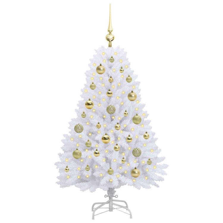 Vidaxx künstlicher klappbarer Weihnachtsbaum weiß 120 cm PVC und Stahl