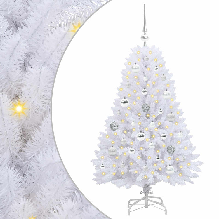 Vidaxx künstlicher klappbarer Weihnachtsbaum weiß 120 cm PVC und Stahl