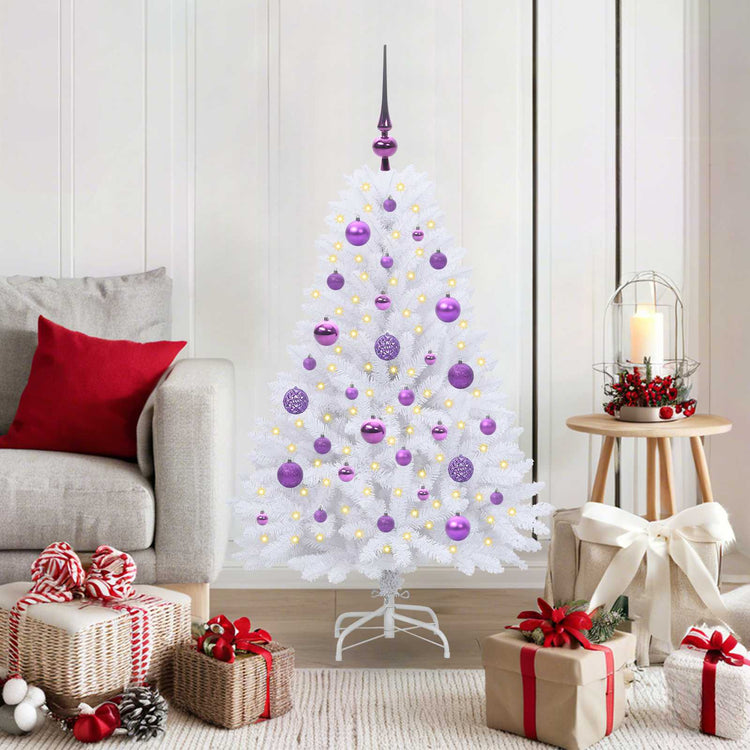 Vidaxx künstlicher klappbarer Weihnachtsbaum weiß 120 cm PVC und Stahl