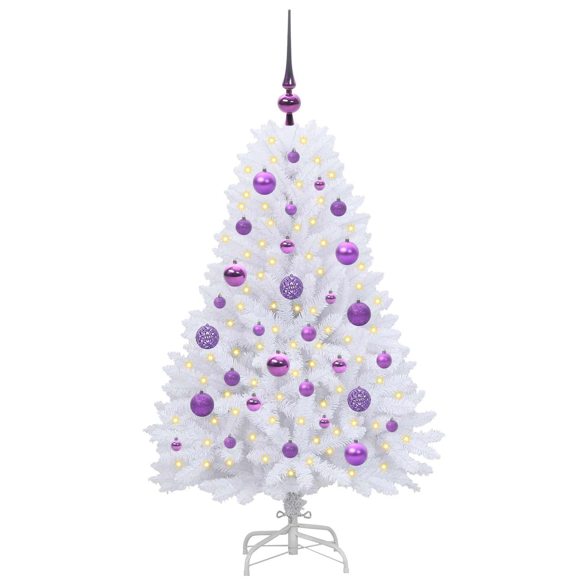 Vidaxx künstlicher klappbarer Weihnachtsbaum weiß 120 cm PVC und Stahl