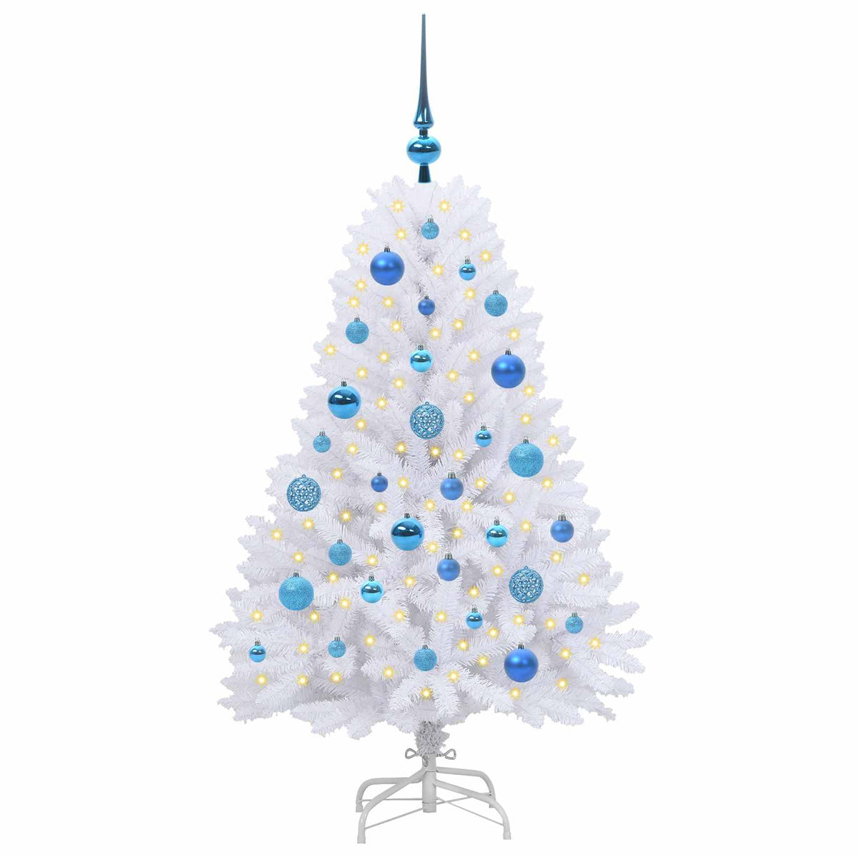 Vidaxx künstlicher klappbarer Weihnachtsbaum weiß 120 cm PVC und Stahl