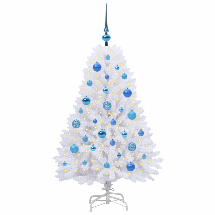 Vidaxx künstlicher klappbarer Weihnachtsbaum weiß 120 cm PVC und Stahl