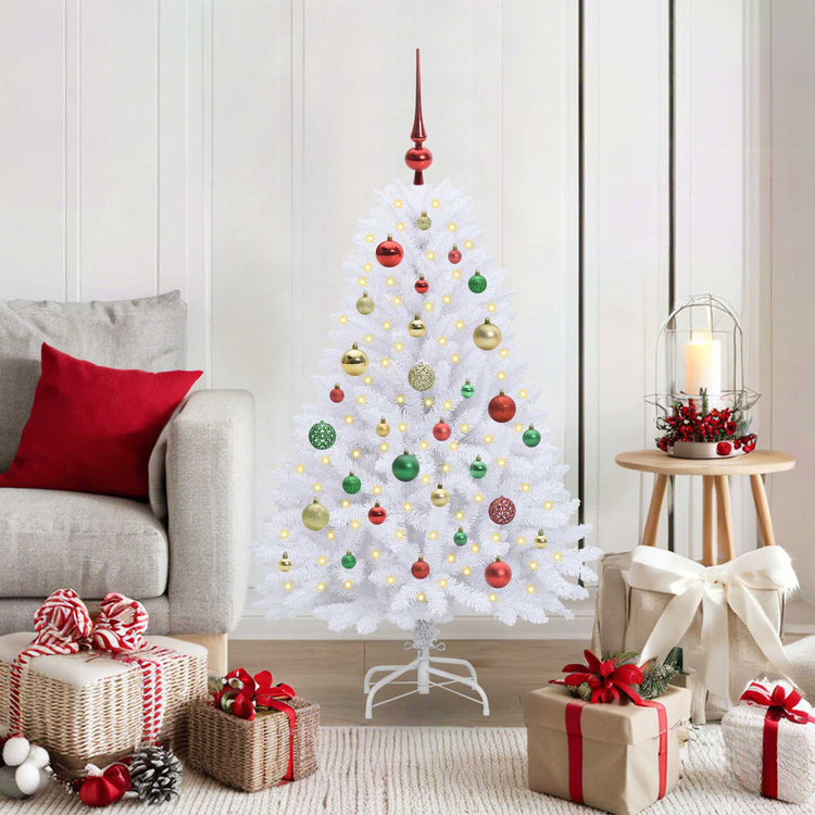 Vidaxx künstlicher klappbarer Weihnachtsbaum weiß 120 cm PVC und Stahl