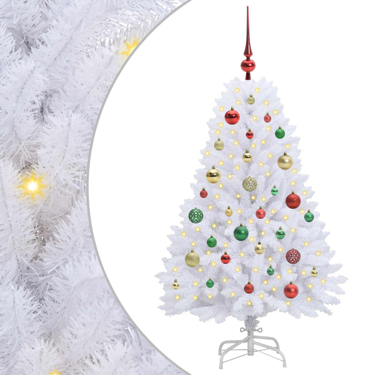 Vidaxx künstlicher klappbarer Weihnachtsbaum weiß 120 cm PVC und Stahl