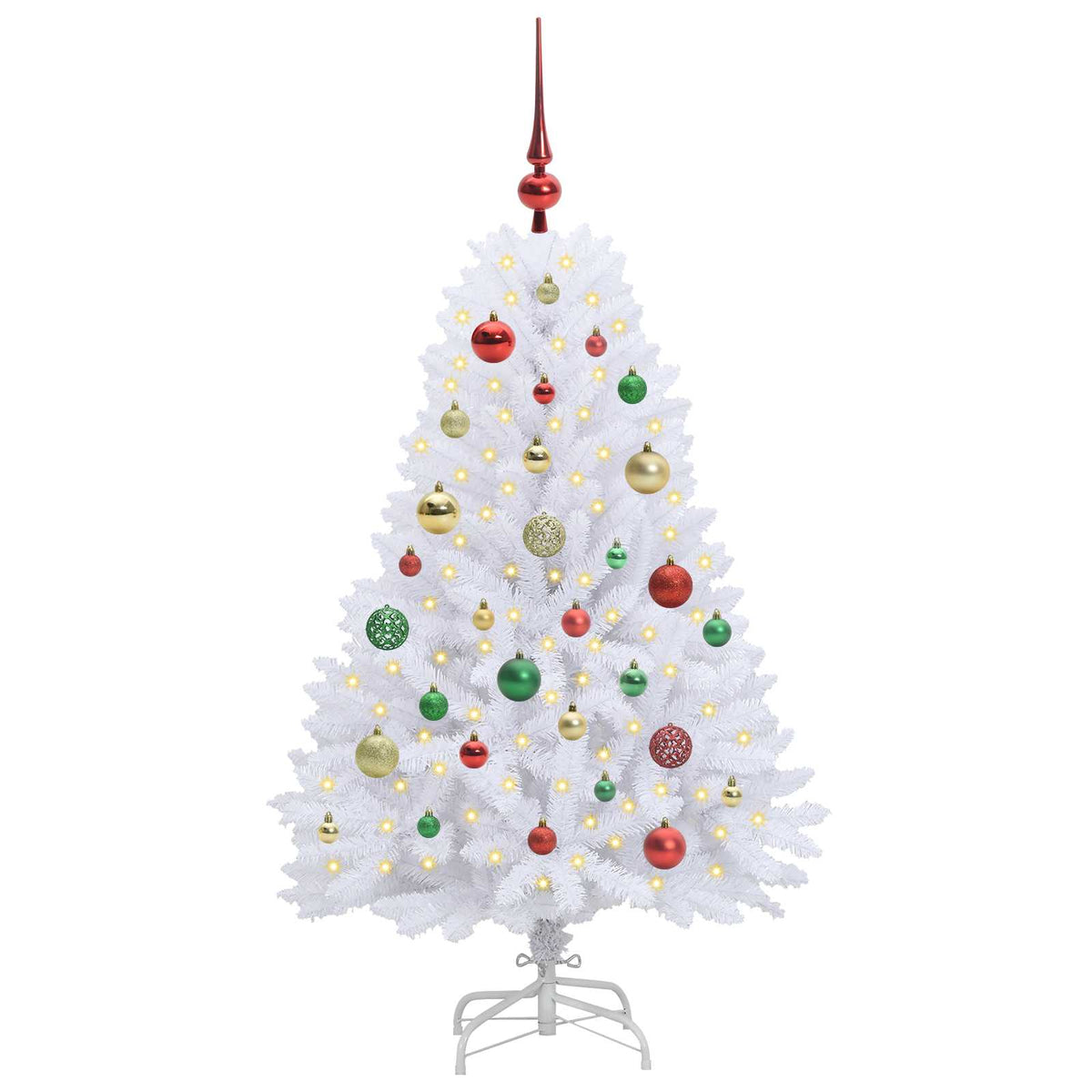 Vidaxx künstlicher klappbarer Weihnachtsbaum weiß 120 cm PVC und Stahl