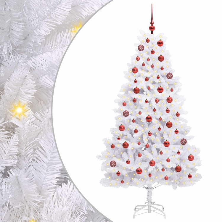 Vidaxx künstlicher klappbarer Weihnachtsbaum weiß 180 cm PVC und Stahl