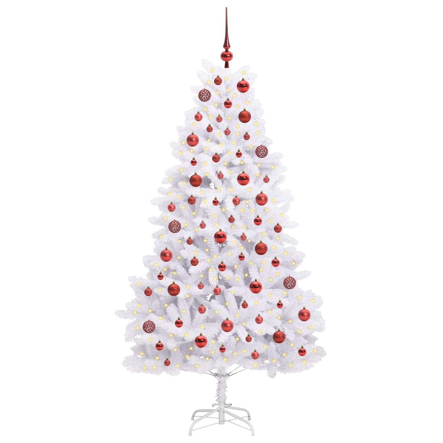 Vidaxx künstlicher klappbarer Weihnachtsbaum weiß 180 cm PVC und Stahl