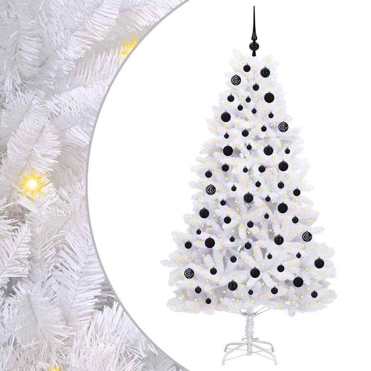 Vidaxx künstlicher klappbarer Weihnachtsbaum weiß 180 cm PVC und Stahl