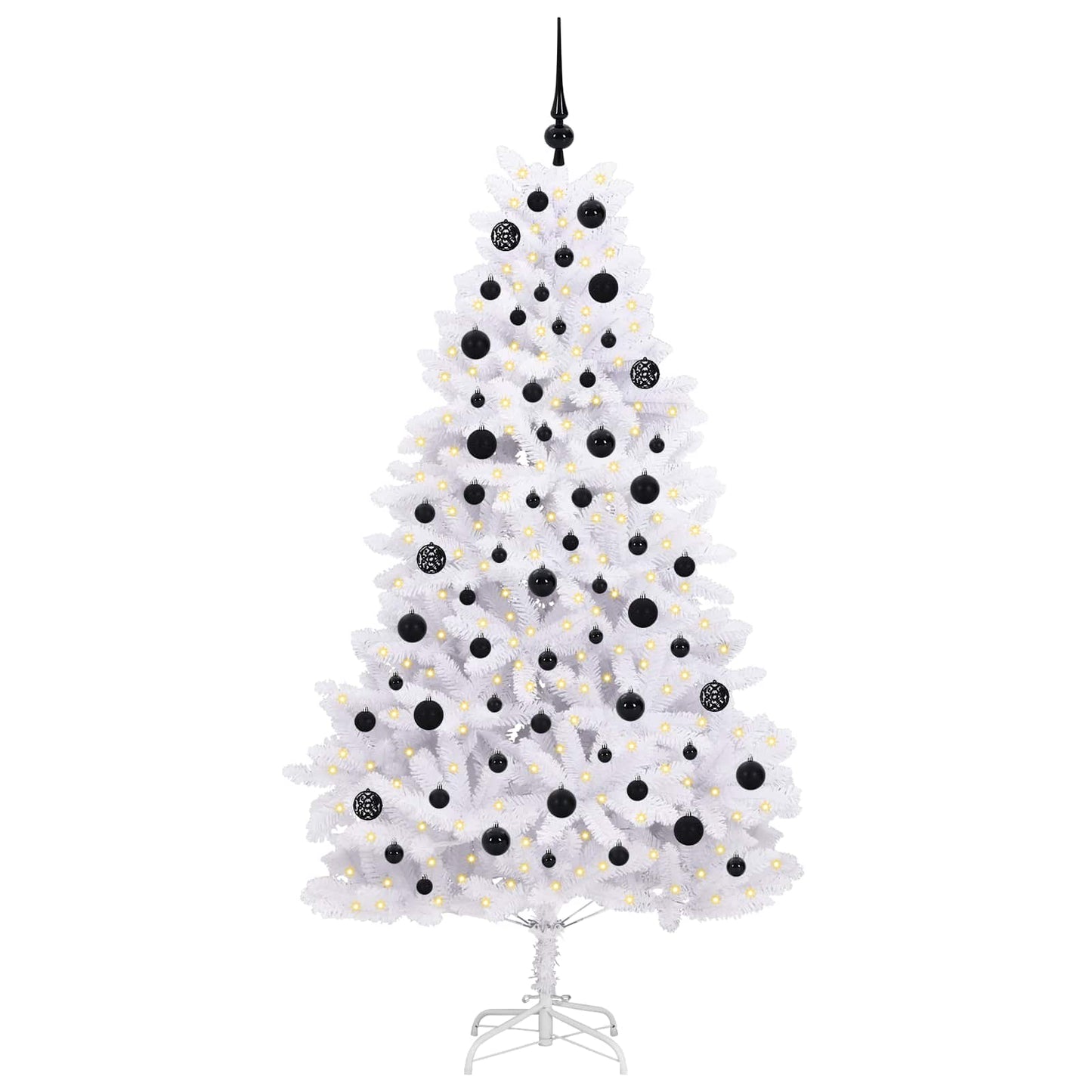 Vidaxx künstlicher klappbarer Weihnachtsbaum weiß 180 cm PVC und Stahl