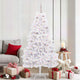Vidaxx künstlicher klappbarer Weihnachtsbaum weiß 180 cm PVC und Stahl